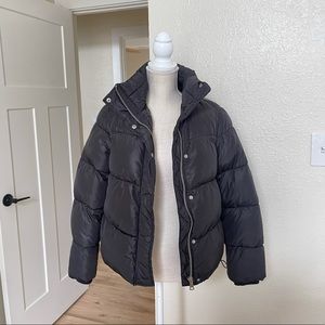 Black puffer coat